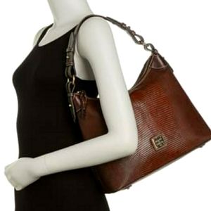 Dooney & Bourke Lizard Embossed Hobo Bag